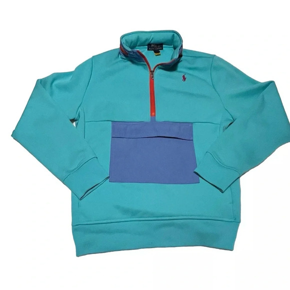Polo Ralph Lauren 1/4 Zip Men/Boy L (14/16) Water-Repellent‎ Hybrid Pullover - Picture 1 of 6
